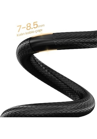 Premium 8k 60hz 4k 120hz Hdcp Arc Hdr Örgülü Hdmı 2.1 Kablo 3 Metre