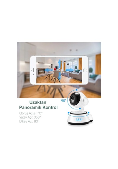 Ally V380 1080p Hd Gece Görüşlü Hareket Sensörlü Wıfı Güvenlik Kamerası- 5775 Renkli