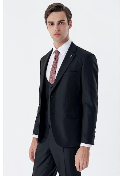 İmza Siyah Mono Yaka Çift Yırtmaç Yelekli 6 Drop Slim Fit Dar Kesim Basic Takım Elbise 1001245186 Siyah İmza Siyah Mono Yaka Çift Yırtmaç Yelekli 6 Drop Slim Fit Dar Kesim Basic Takım Elbise 1001245186 Siyah