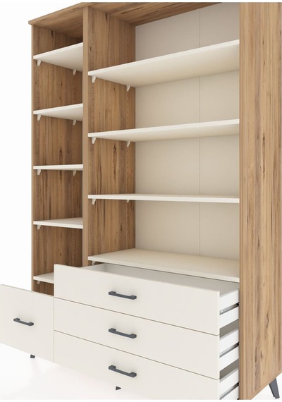 Hyperion Dolap 9 Raflı 4 Çekmeceli 132x44x195 Çam-aytaşı/aytaşı Aytası/aytası - Atlas Çam Hyperion Dolap 9 Raflı 4 Çekmeceli 132x44x195 Çam-aytaşı/aytaşı Aytası/aytası - Atlas Çam