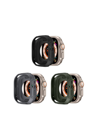 Apple Uyumlu  Watch Ultra 49mm Silikon Tpu Kasa Koruyucu Zore Watch Gard 31