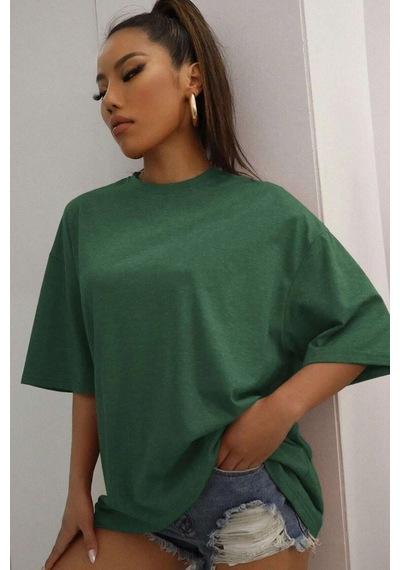 Unisex Love Yourself Sırt Baskılı Tasarım T-shirt Yeşil