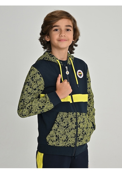 Fenerium Çocuk Trıbun Logo Patternli Sweat Fb Laci Yeni