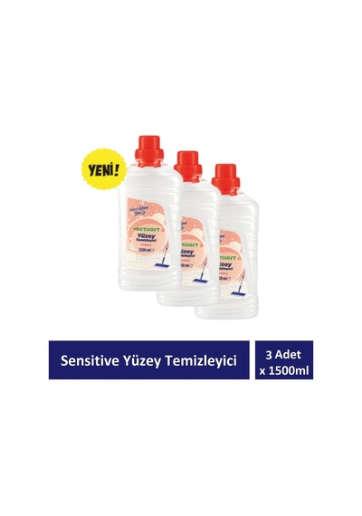 Sensitive Yüzey Temizleyici 3 Adet X 1500 Ml 3'lü Set