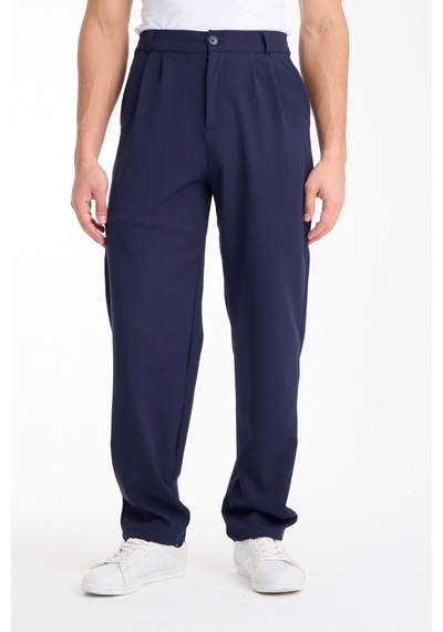 Gugus Erkek Baggy İthal Kumaş Pantolon Lacivert