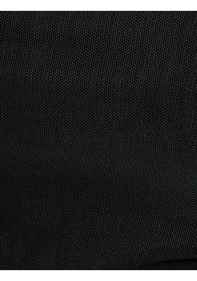Koton Mini Omzu Açık Abiye Elbise Drapeli Madonna Yaka Slim Fit Siyah 5wak80030fk Siyah