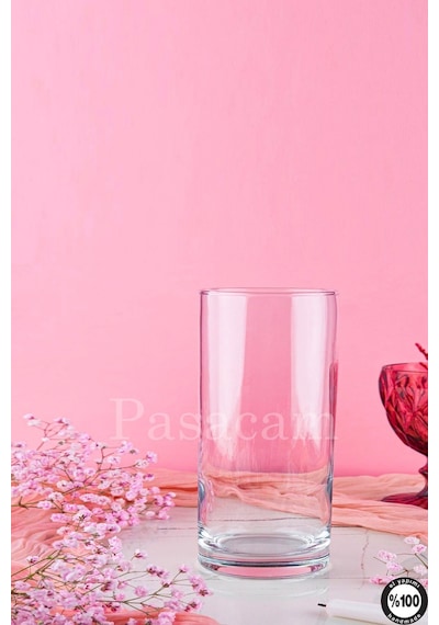 Delizli El İmalati 10 Cm X 15 Cm - El İşciliği Silindir Vazo Cam Ps150 Kalın Tabandır Kesinlikle Beyaz