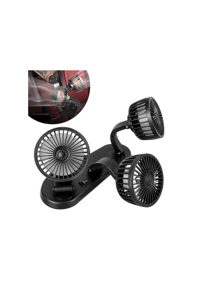Fan10 Mini Araç Vantilatörü, 12 Volt Dc, Çakmaklık Bağlantılı, Plastik, Araç Numaratörlü 3 Lü Set