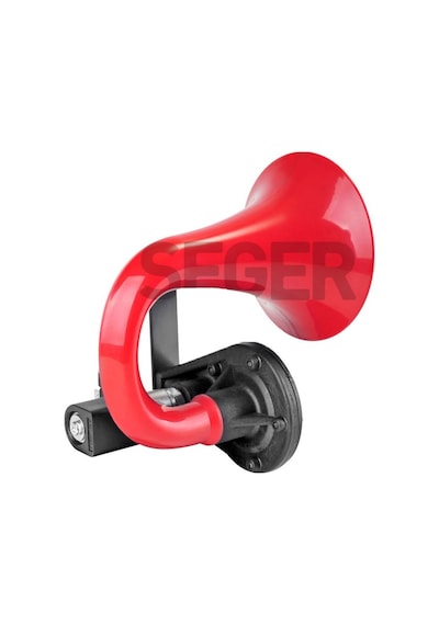 Seger-80jh Tek Boynuz Havalı Korna 24v Unıchorn , Kırmızı Plasti