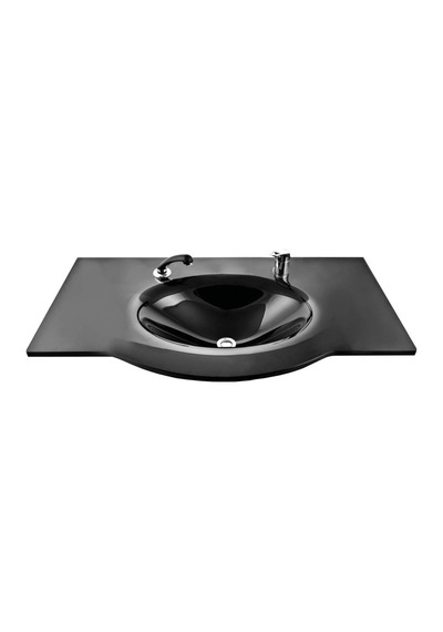Cam Lavabo Platin Modeli 70 x 56 CM