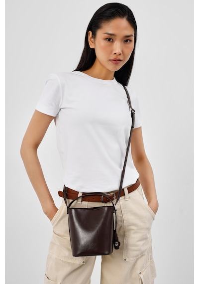 Shule Bags Amore Minimal Çapraz Çanta Koyu Kahve Kahverengi