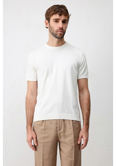 Antioch Comfort Slim Triko T-shirt Ekru