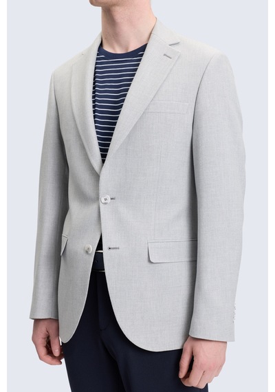 Hatemoğlu Gri Slim Fit Mono Yaka Klasik Ceket