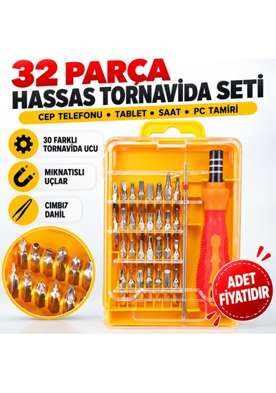 32 Parça Cep Telefonu Pc Tablet Mini Tornavida Seti Tamir Takımı Aklby-bsva58 Diğer