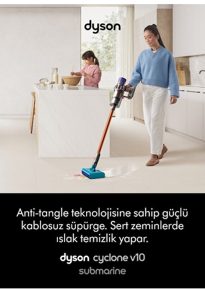 Dyson Cyclone V10 Submarine Dikey Şarjlı Süpürge