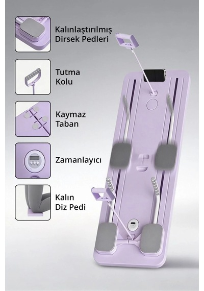 Triathlon T-236 Çok Fonksiyonlu Katlanabilir Pilates Egzersiz Aleti Açık Mor