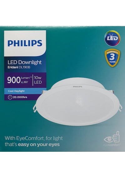 Philips 10w Sıva Altı Spot Sarı Gun Işığı Beyaz 900-800 Lumen 125mm Beyaz