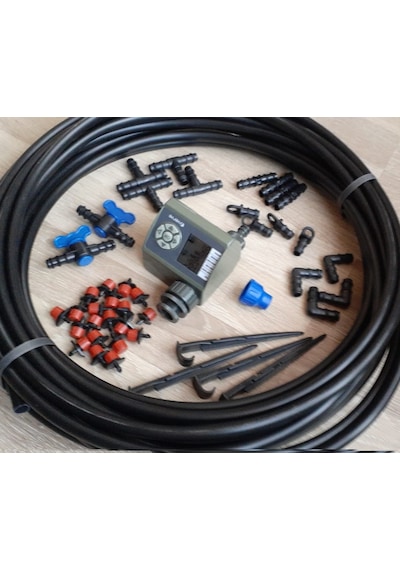 Verve Elektronik Bahçe Sulama Sistemi Ful Set 20 Metre Hortum Verve Elektronik Bahçe Sulama Sistemi Ful Set 20 Metre Hortum