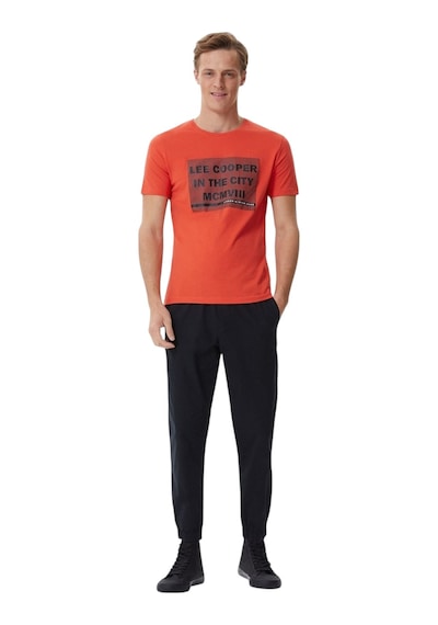 Lee Cooper Patrice Erkek O Yaka T-shirt Mercan Mercan