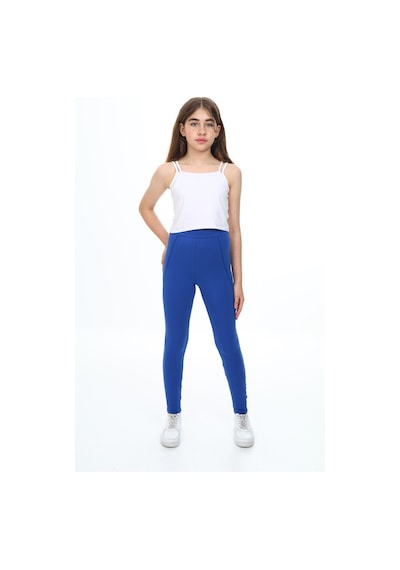 Toontoy Kids Toontoy Kız Çocuk Karyoka Dikişli Tayt Saks Mavi Toontoy Kids Toontoy Kız Çocuk Karyoka Dikişli Tayt Saks Mavi