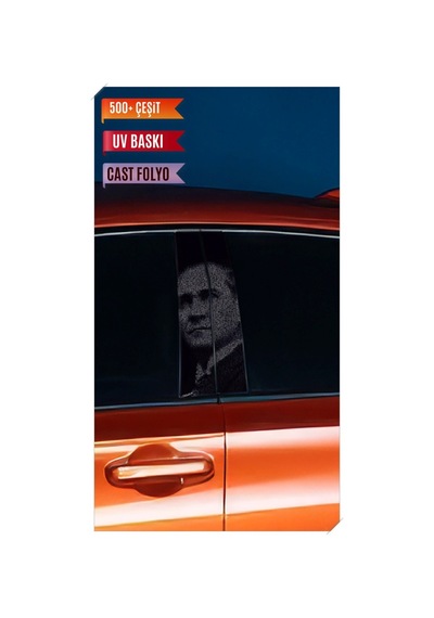 Araç Kapı Direk Kaplama Folyosu Atatürk Desenli Sağ Sol Takım 2 Adet - 22x50 Cm Görsel - 785710618