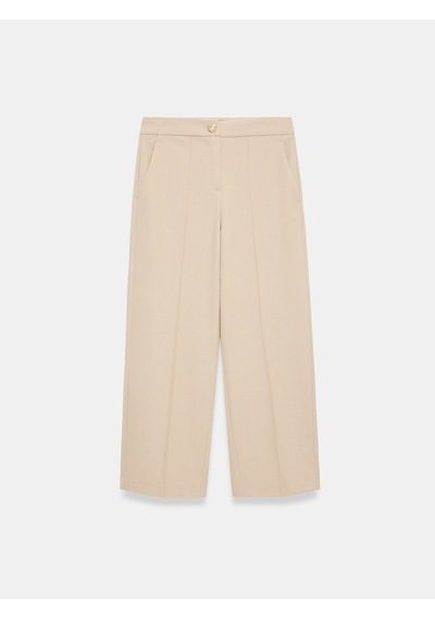 Dilvin 72809 Dikiş Detaylı Culotte Pantolon Bej