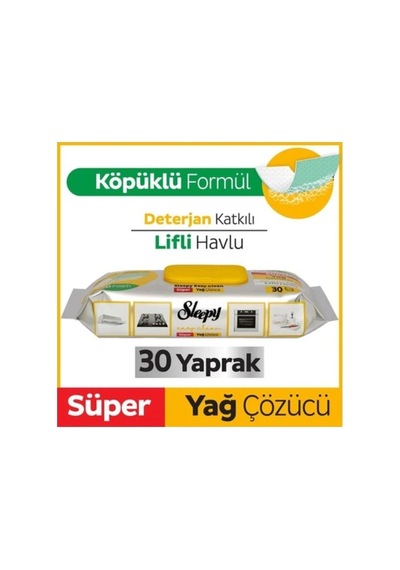 Yüzey Temizlik Havlusu 30 Adet Yağ Çözücü