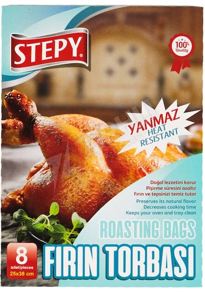 4 Adet Stepy Yanmaz Fırın Torbası 48 Li
