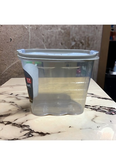Sermer Pazarlama 1.7 Litre Erzak Kabı Saklama Kabı Şeffaf