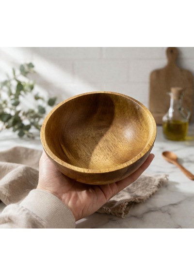 Qerhome 4'lü Akasya Terra Bowl Kase 14 Cm Kahverengi