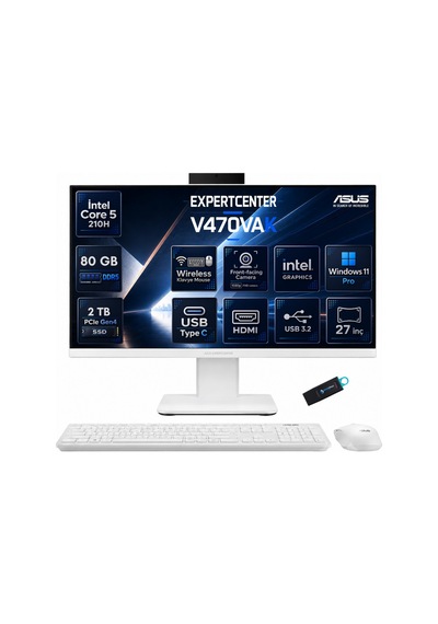 Asus ExpertCenter P400 P470VAk-c516512w0d-rnp27 Core 5-210H 80 GB 2 TB SSD 27'' W11P All In One Bilgisayar Asus ExpertCenter P400 P470VAk-c516512w0d-rnp27 Core 5-210H 80 GB 2 TB SSD 27'' W11P All In One Bilgisayar