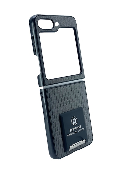 Nettech Samsung Galaxy Uyumlu Z Flip 5  Suni Deri Arka Koruma