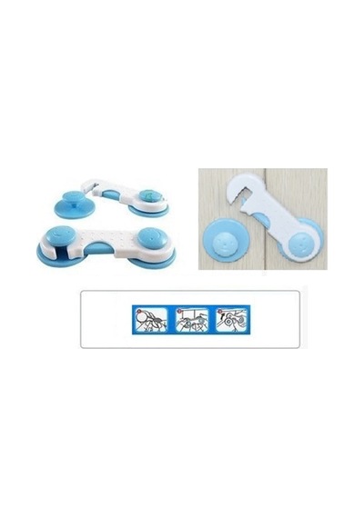 Bebek Çocuk Güvenlik Dolap Kilidi Geçmeli Çekmece Dolap Kilidi 2 Adet Çok Renkli - 855966566
