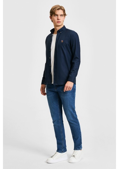U.S. Polo Assn. U.s. Polo Assn. Erkek Lacivert Gömlek Basic 50322161-vr033