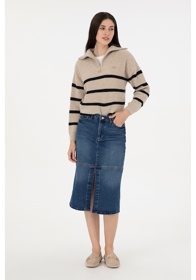 U.s. Polo Assn. Kadın Mavi Etek Jean 50291114-dn0022 Çok Renkli