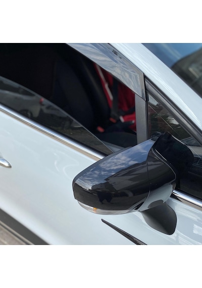 Sts Oto Aksesuar Renault Captur 2013-2017 Batman Yarasa Ayna Kapağı Piano Black Abs Plastik (01)