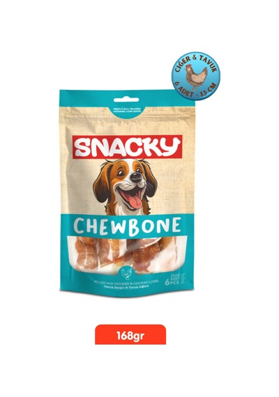 Tavuk & Ciğer Sargılı Köpek Ödülü Ödül Maması 6'lı X 13 Cm - 168gr
