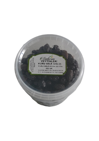 Sadıcım Kuru Sele (TUZSUZ) Siyah Zeytin USLU 650 GR