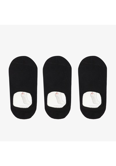 Unıted4 Unisex 3'lü Siyah Babet Çorap U3ss10000