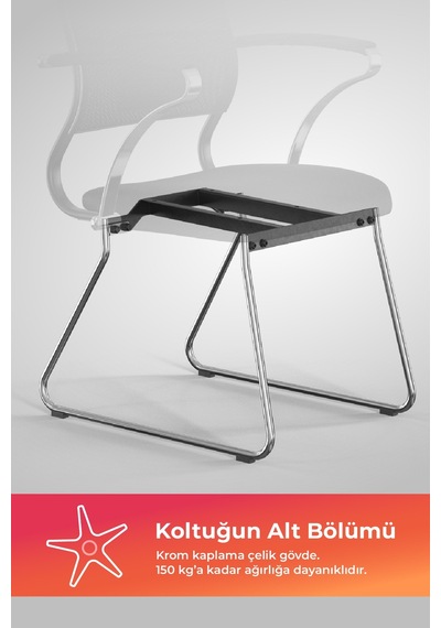 Ergolife Sit Air Ergonomik Bekleme Koltuğu Krom Ayaklı, Bel Destekli, Fileli, Toplantı Sandalyesi -572.5f.1.6a4 Çok Renkli Ergolife Sit Air Ergonomik Bekleme Koltuğu Krom Ayaklı, Bel Destekli, Fileli, Toplantı Sandalyesi -572.5f.1.6a4 Çok Renkli
