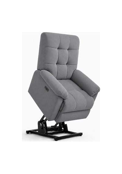 Smarto Relax Porto Liftli Çift Motorlu Elektrikli Ayağa Kalkma Destekli Polyester Hasta Ve Baba Tv Koltuğu Gri