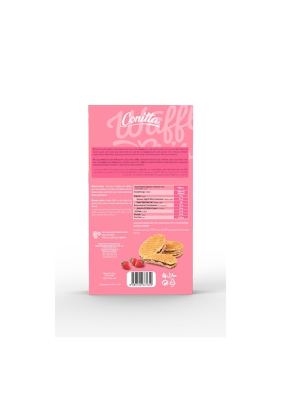 Conitta Waffle Crisps Çilek Kremalı Ve Sütlü Çikolatalı Çıtır Gofret 100 Gr. 1 Paket