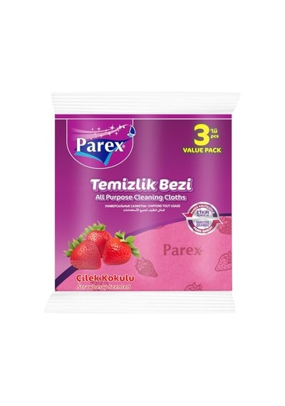 Çilek Kokulu Temizlik Bezi 3'lü Orta Boy 0