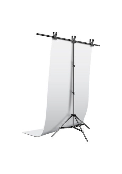 Deyatech T Stand ve 100 x 200 CM Beyaz PVC Fon