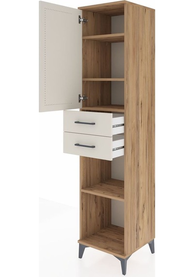 Hyperion Dolap 4 Raflı 2 Çekmeceli 44x44x195 Çam-aytaşı Atlas Çam