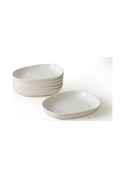 Mat Beyaz Yemek Tabağı 23 Cm 6 Adet Açık