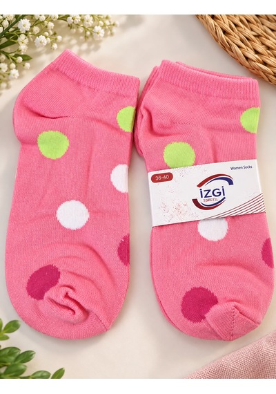 Orbis Tarzın Dünyası Kadın Puantiyeli Pembe Patik Çorap