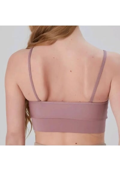 Ön Çapraz Askılı Crop Bluz - S504579 Pembe
