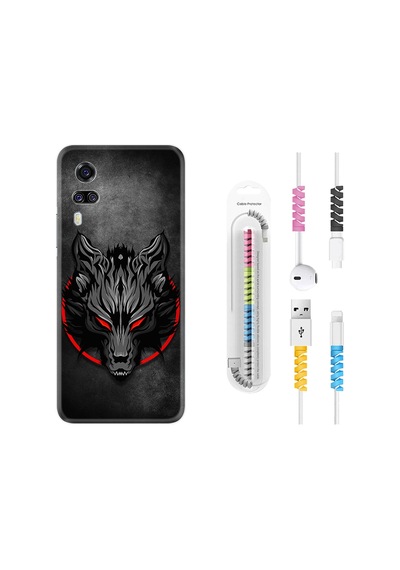 Vivo Y51 Kılıf Kablo Koruyuculu Dark Wolf 1813