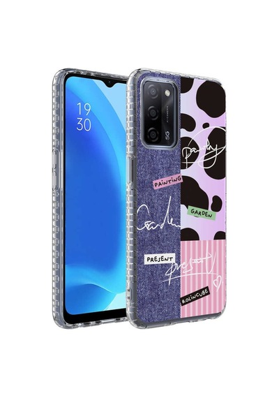 Oppo A54 4G Kilif Airbag Kenarli Renkli Desenli Elegans Kilif 561996996